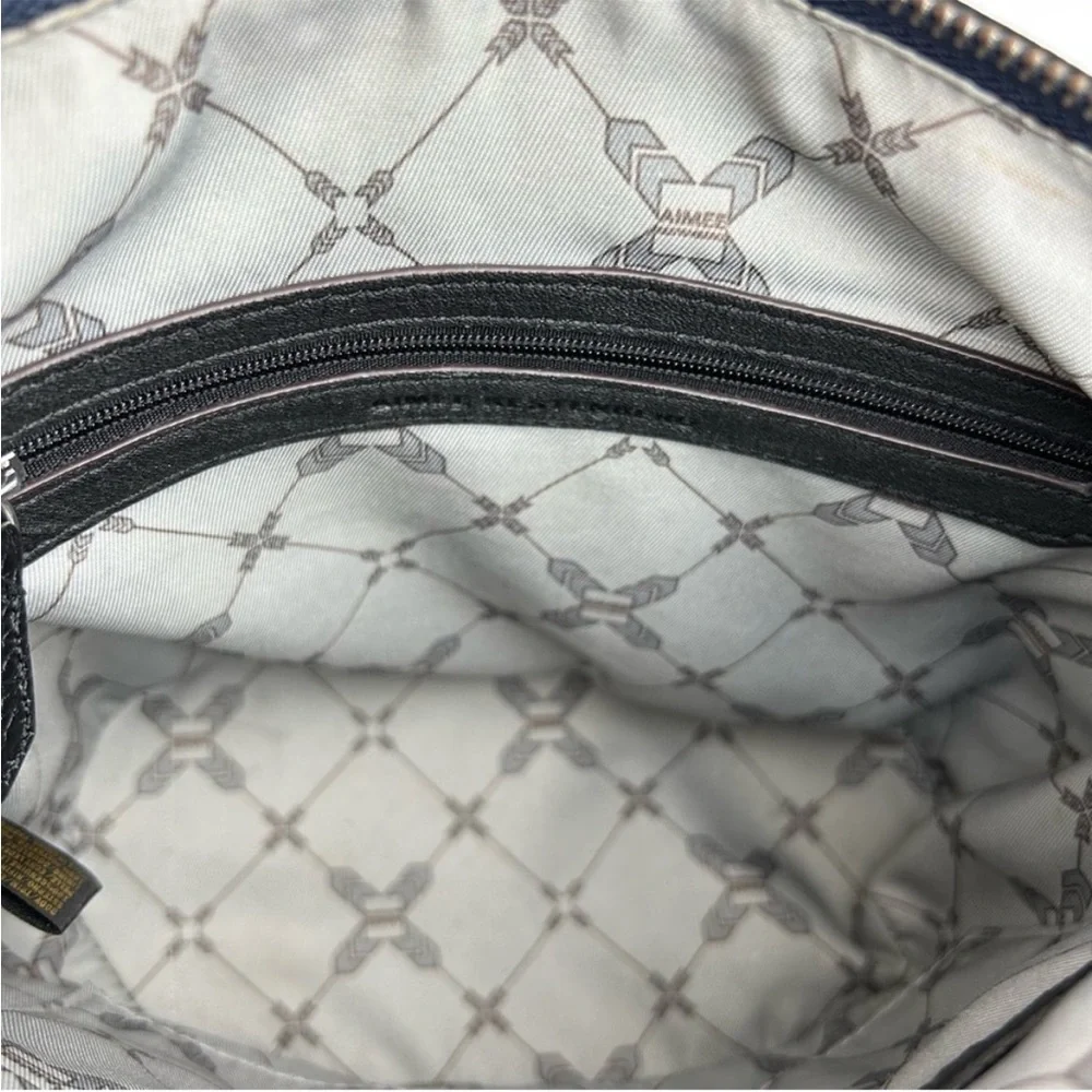 Aimee Kestenberg Leather Multi Blue Crossbody Bag Purse
